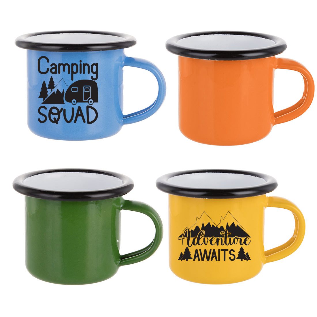 Pearl Coating™ 3oz/100ml Sublimation Colored Enamel Mug - Pack of 8 - Joto Imaging Supplies Canada